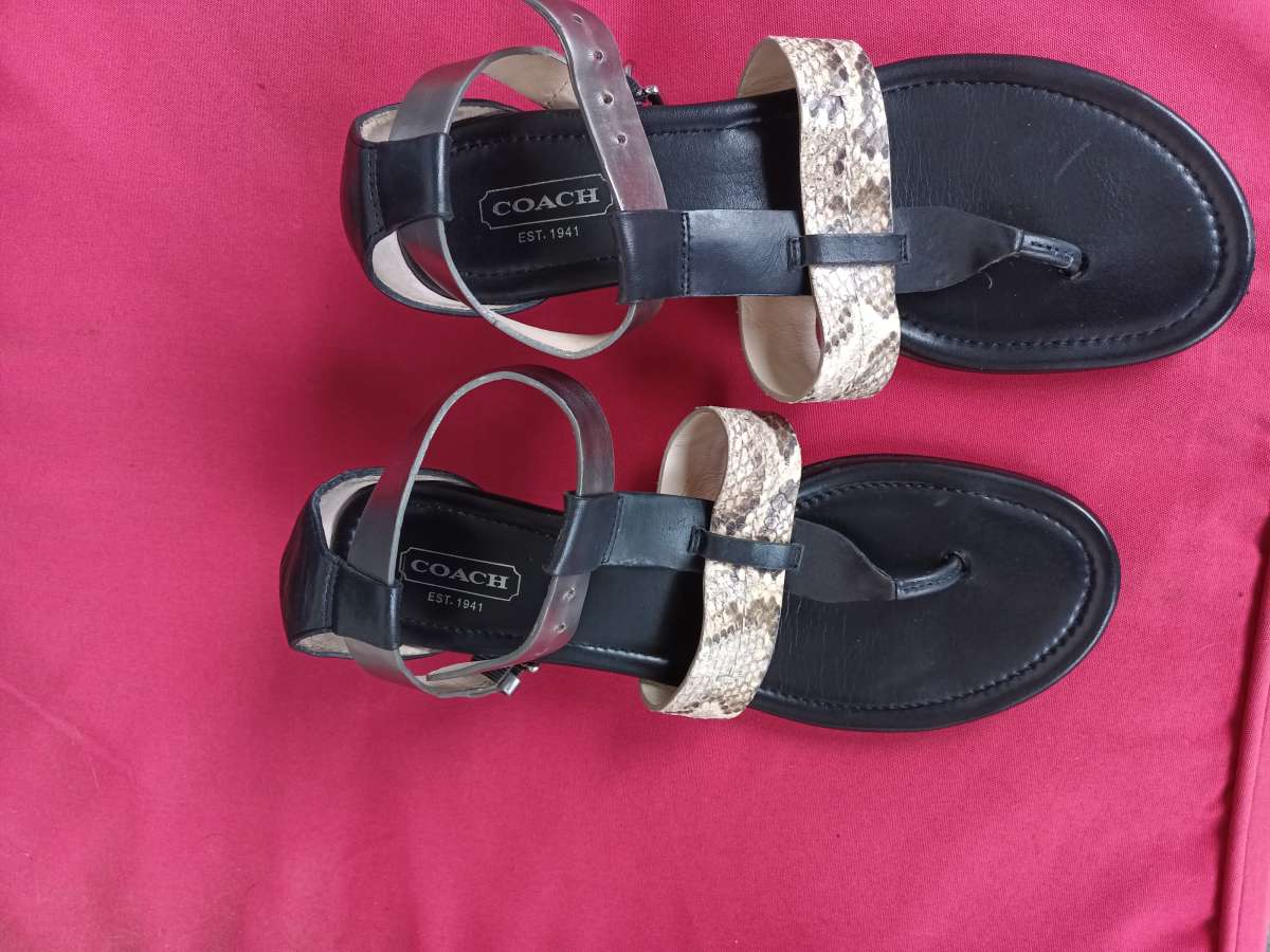 Coach snappy leather snakeskin candles size 6 5