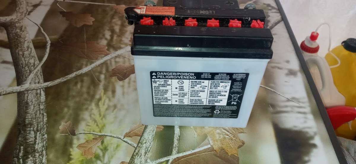 a motorcycle or scooter battery