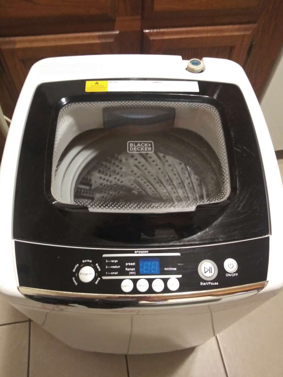 black and Decker portable washer and cart