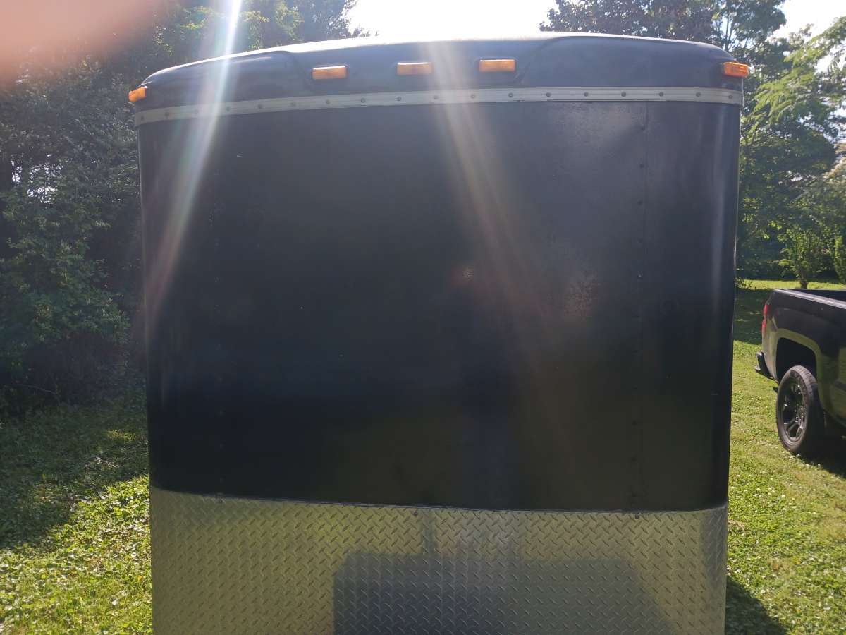 motorcycle trailer with 4 tracks in the floor spare tire