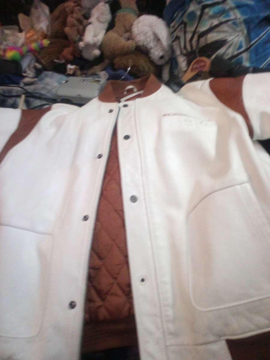 white men Leather jacket used