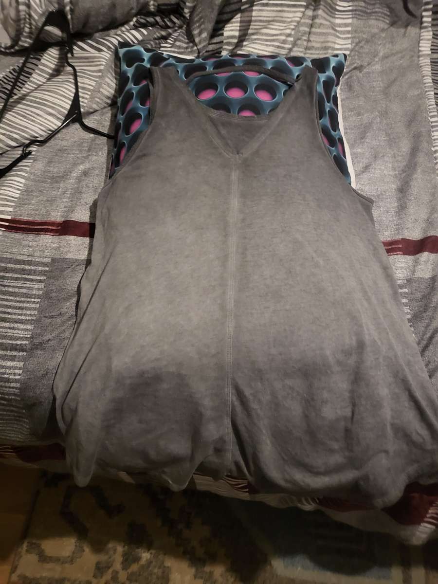 size LG Charcoal Grey Tank Top with light airy fabric