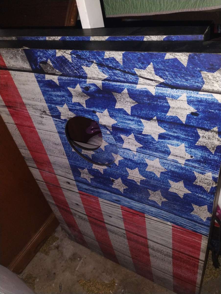American flag cornhole boards