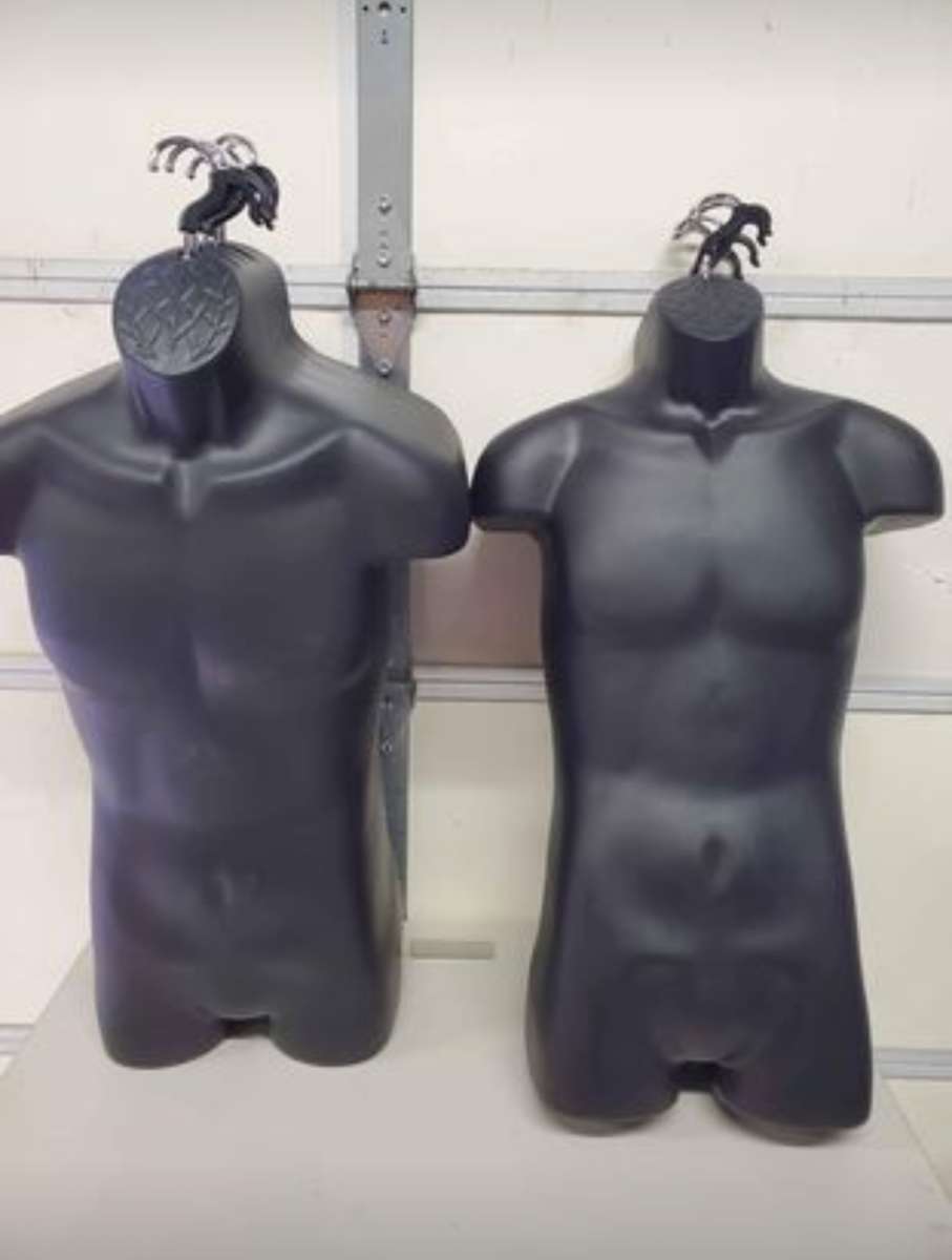 Mens Plastic Form  Mannequin  Black  Retail  RRR Apparel