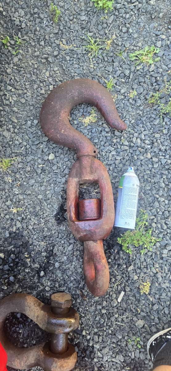 very heavy old vintage swivel hook
