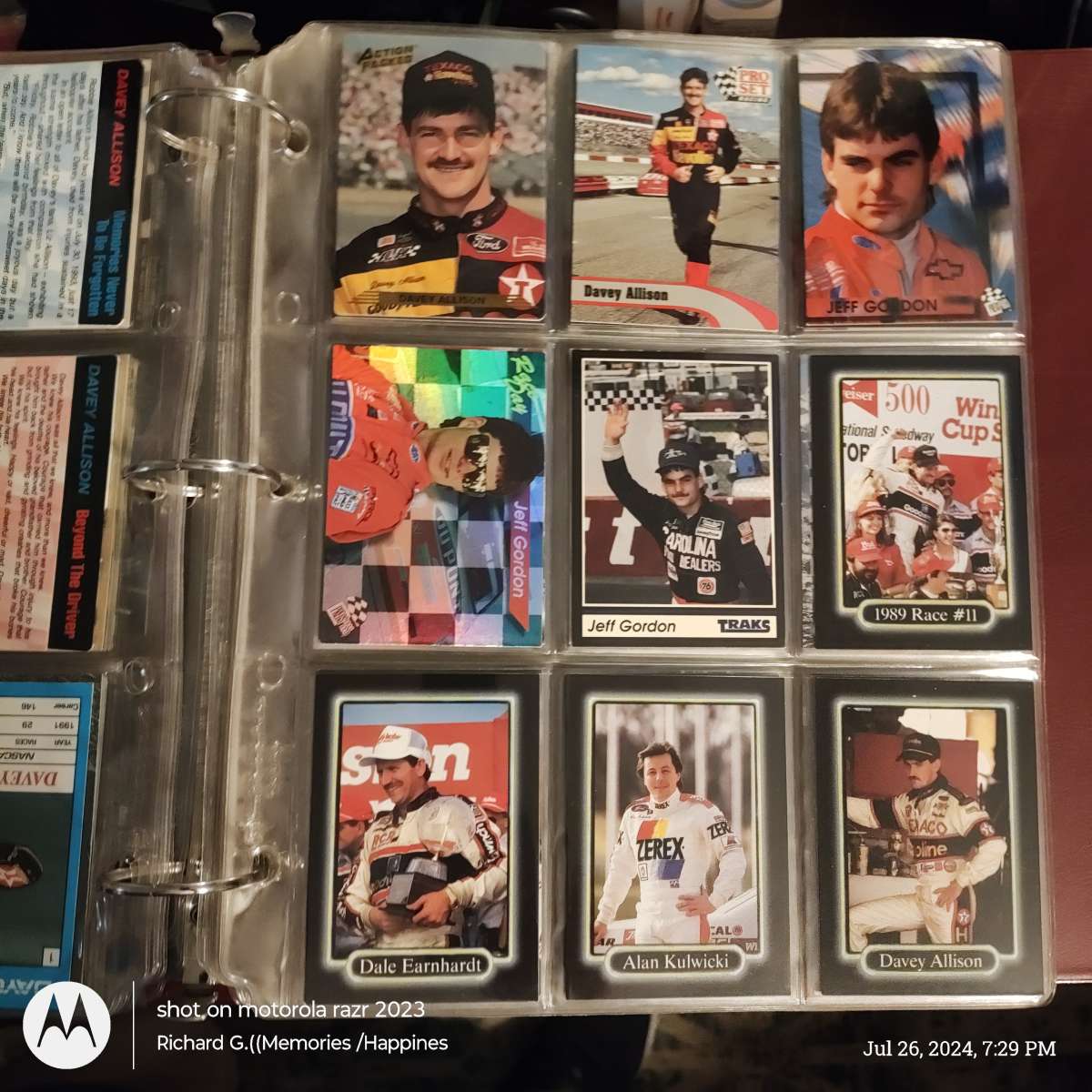 Dale Earnhardt and Junior Gordon Petty memorabilia
