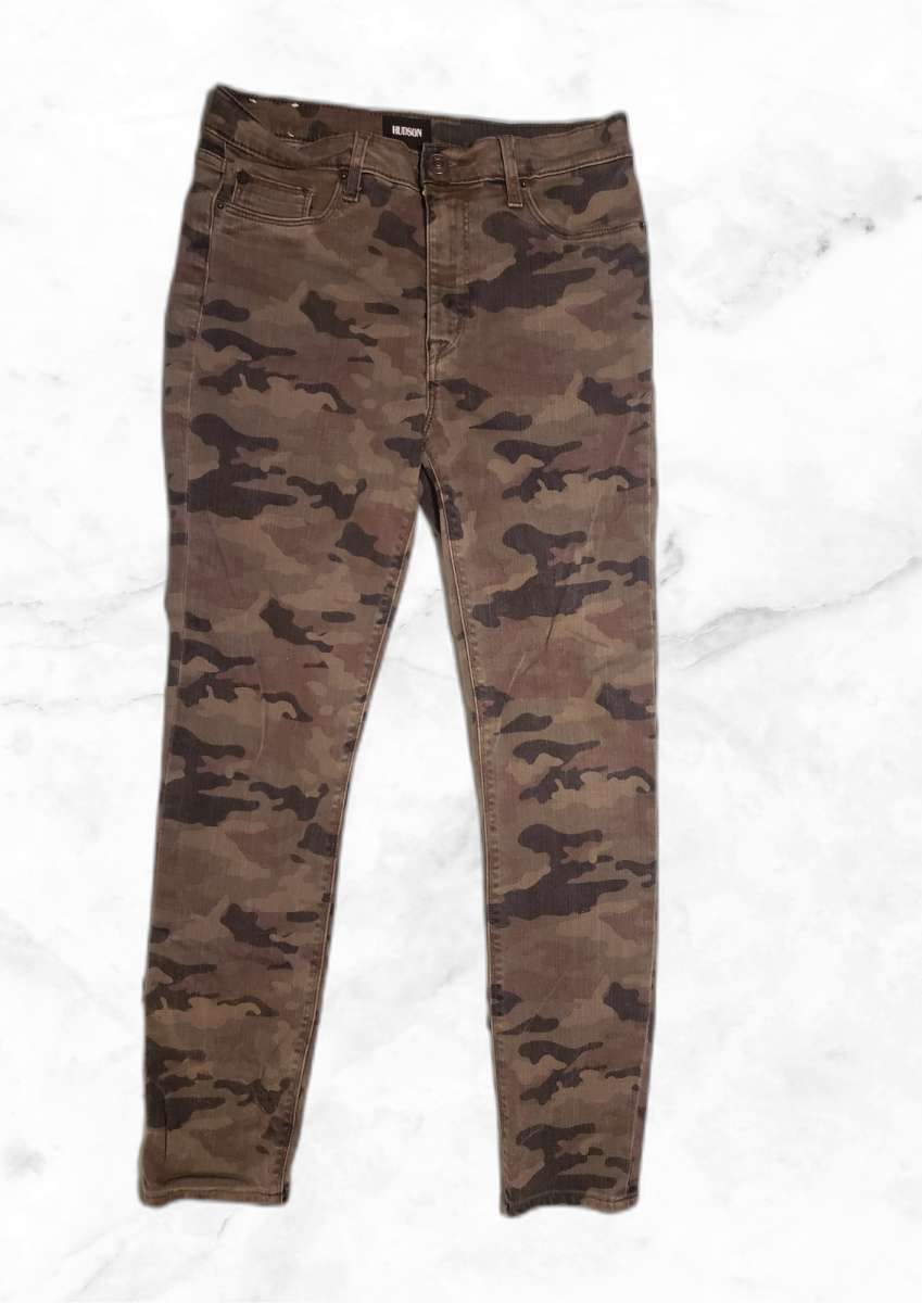 Hudson Camouflage High Waist Barbara Supper Skinny Jeans S28