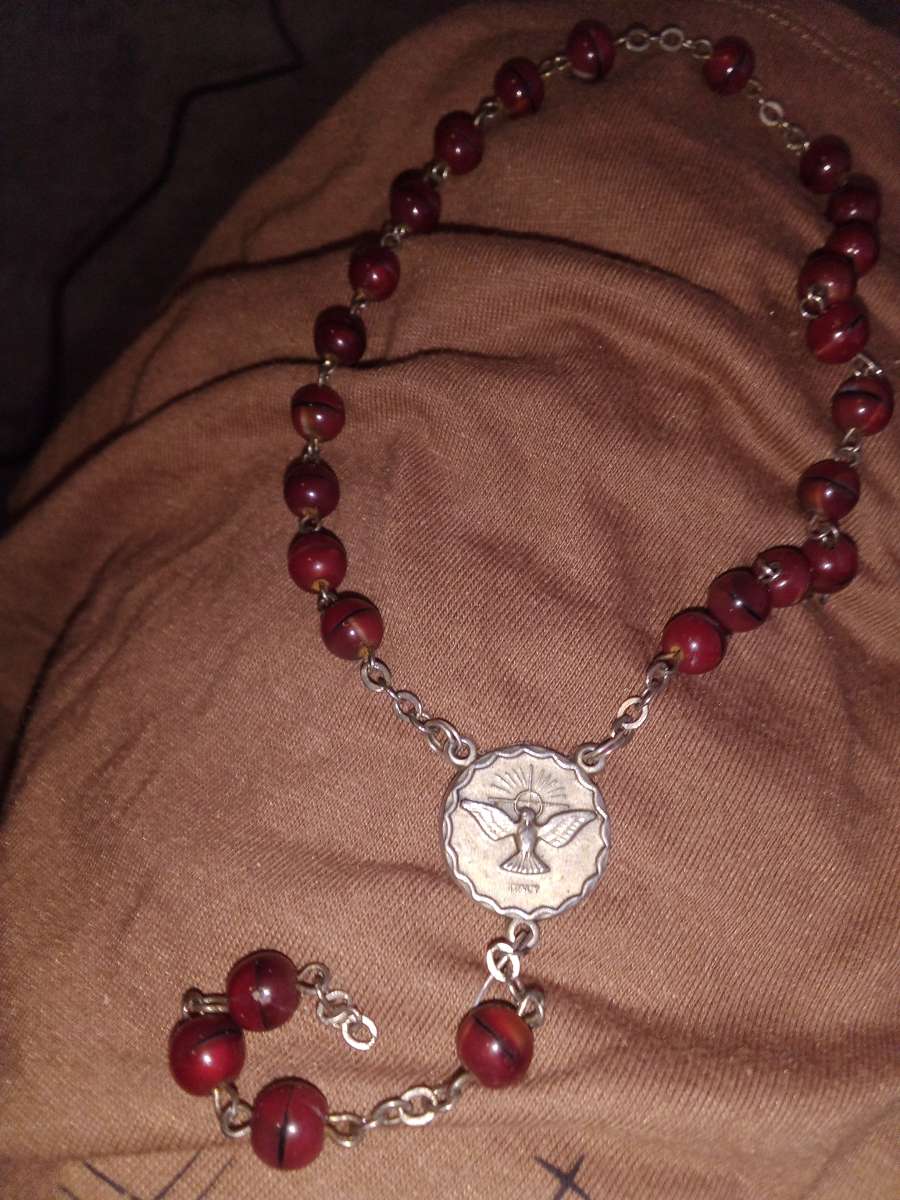 vintage Italian beaded and putter rosary