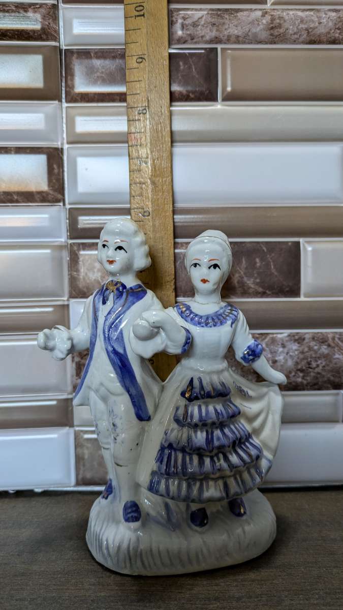 Slovak Ceramic Figurine Man And Woman In Traditional Dress W