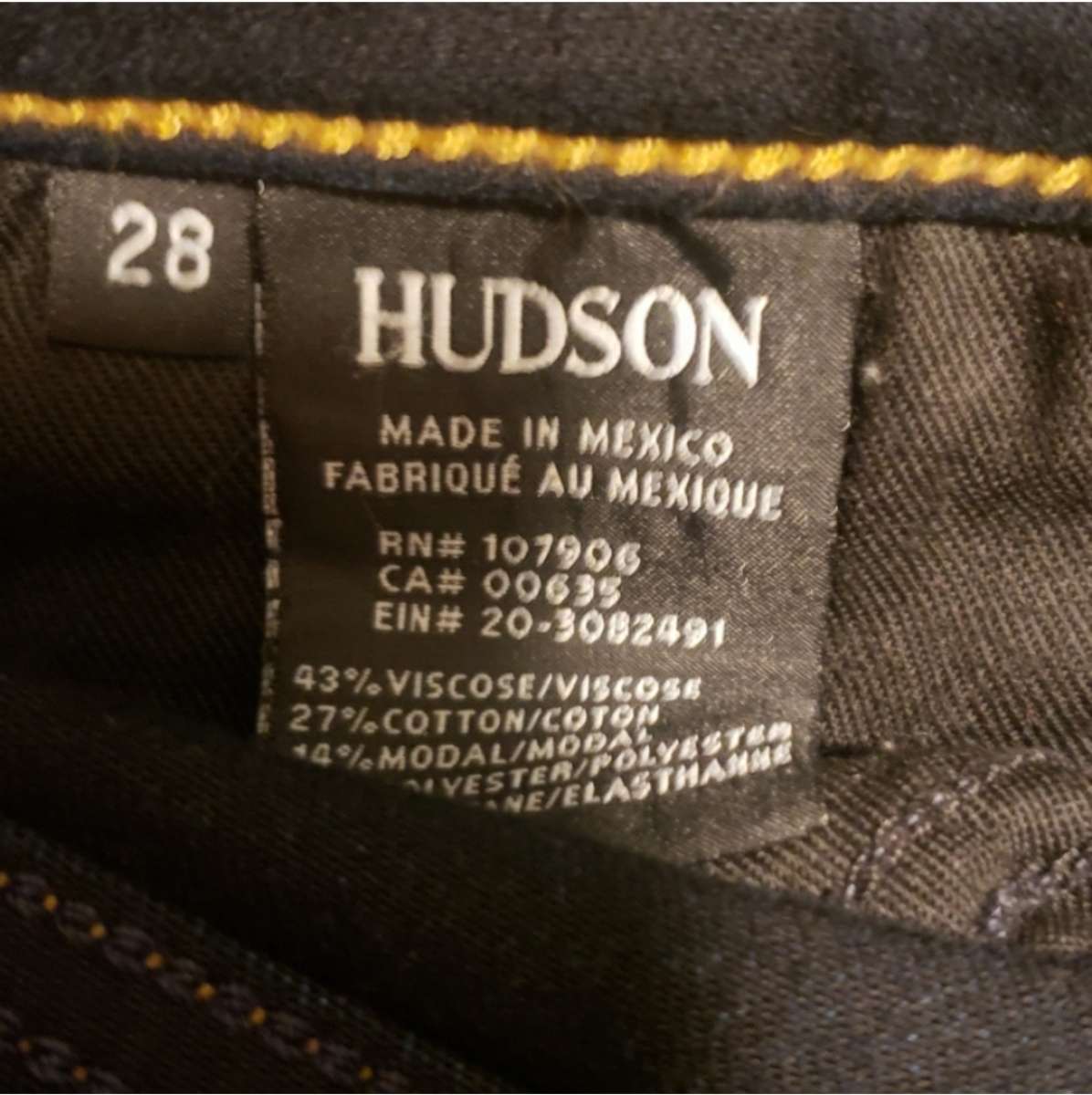 Hudson Nico MidRise Super Skinny Jean Size 28
