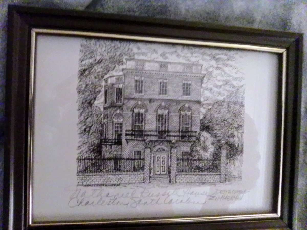 Signed Print of the Nathaniel Russell House in Charleston