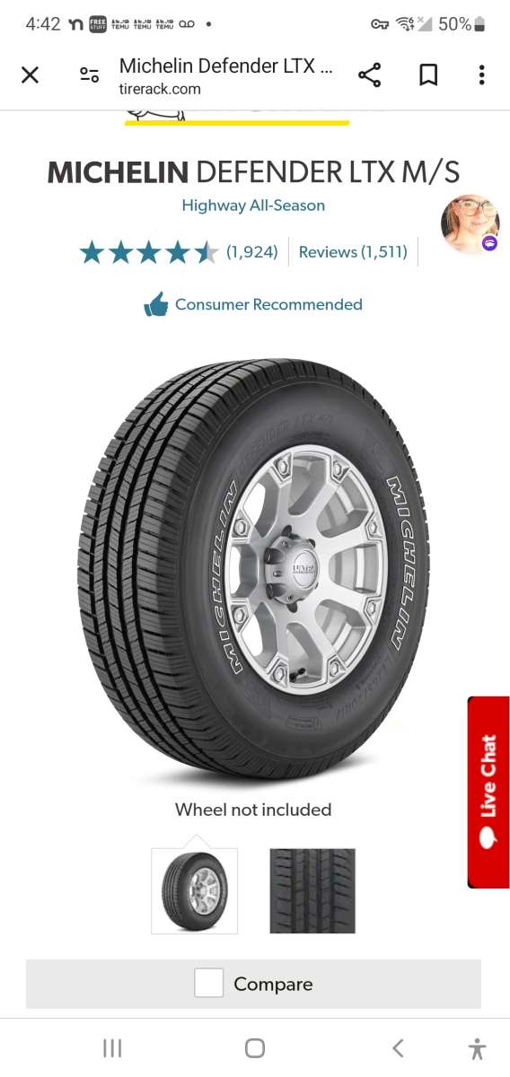Michelin Defender LTX MS 24570R16
