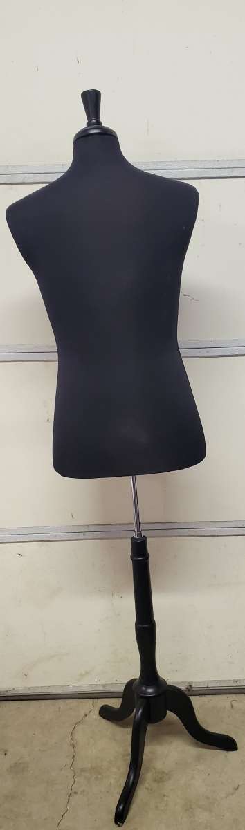 Mens Black Mannequin  Suit Form W Neck Block  RRR Apparel