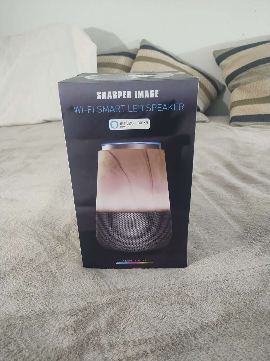 Sharper Image Wi fi smart led speaker Brand New