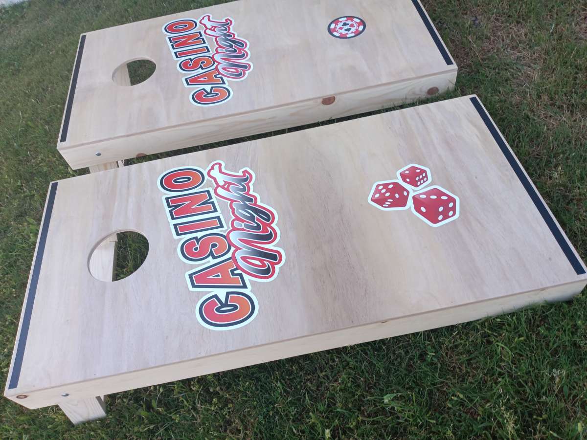 corn hole boards yard game