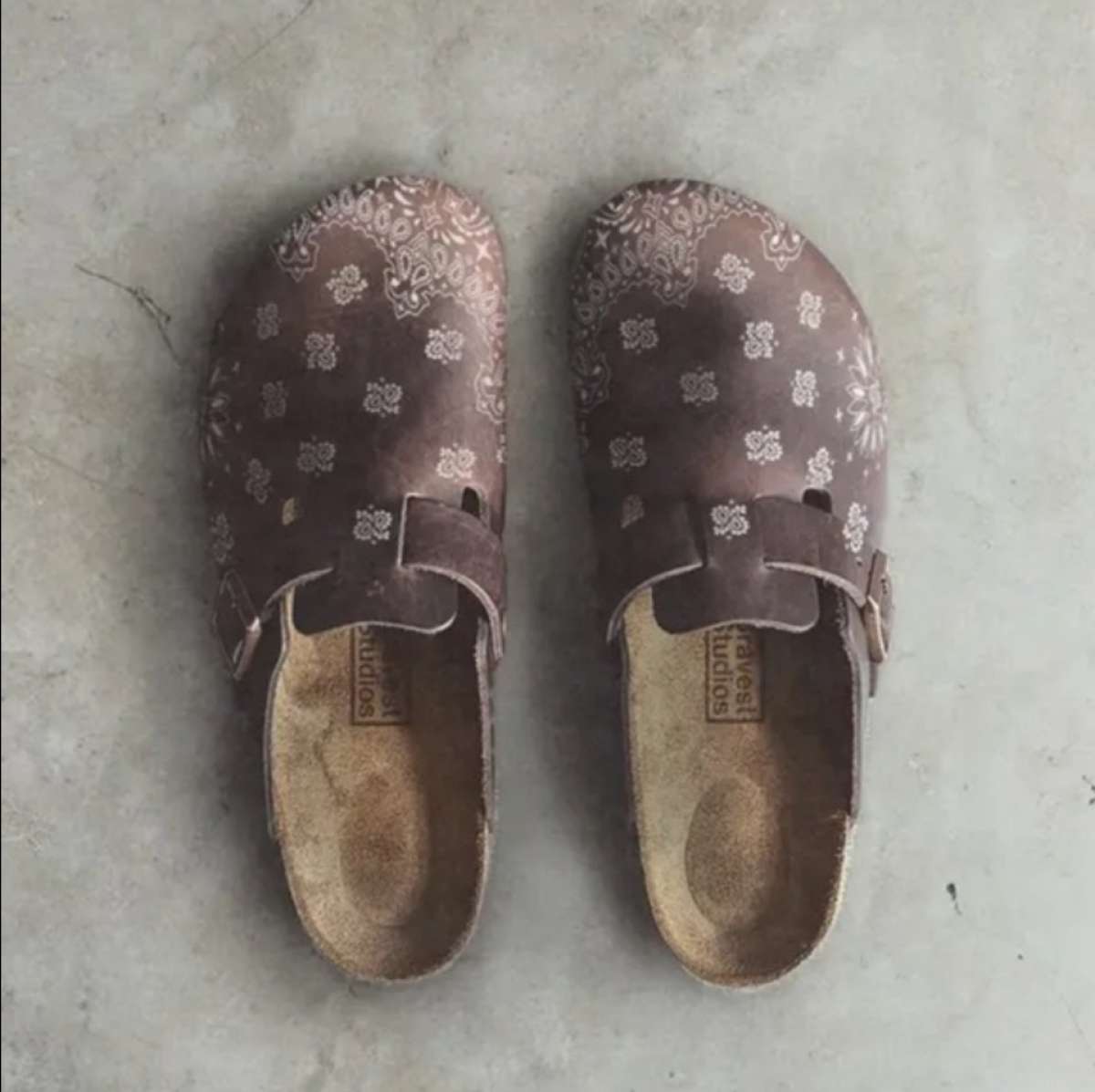 Bravest Studio London Mule Mocha Paisley 9 NWT