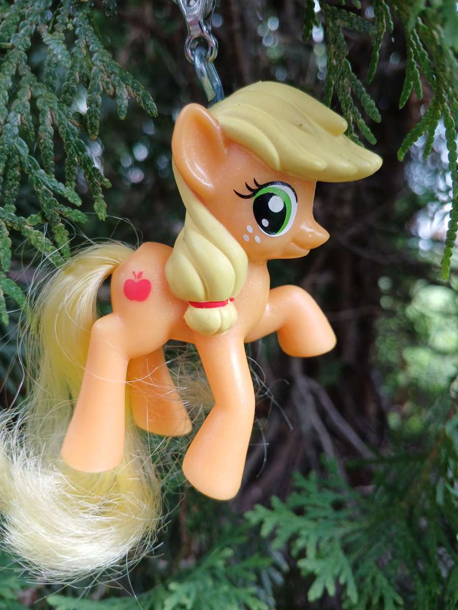 MLP My Little Pony AJ  Brushable 2011 2 inch Hasbro Upcycled