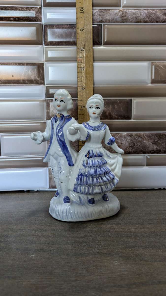 Slovak Ceramic Figurine Man And Woman In Traditional Dress W