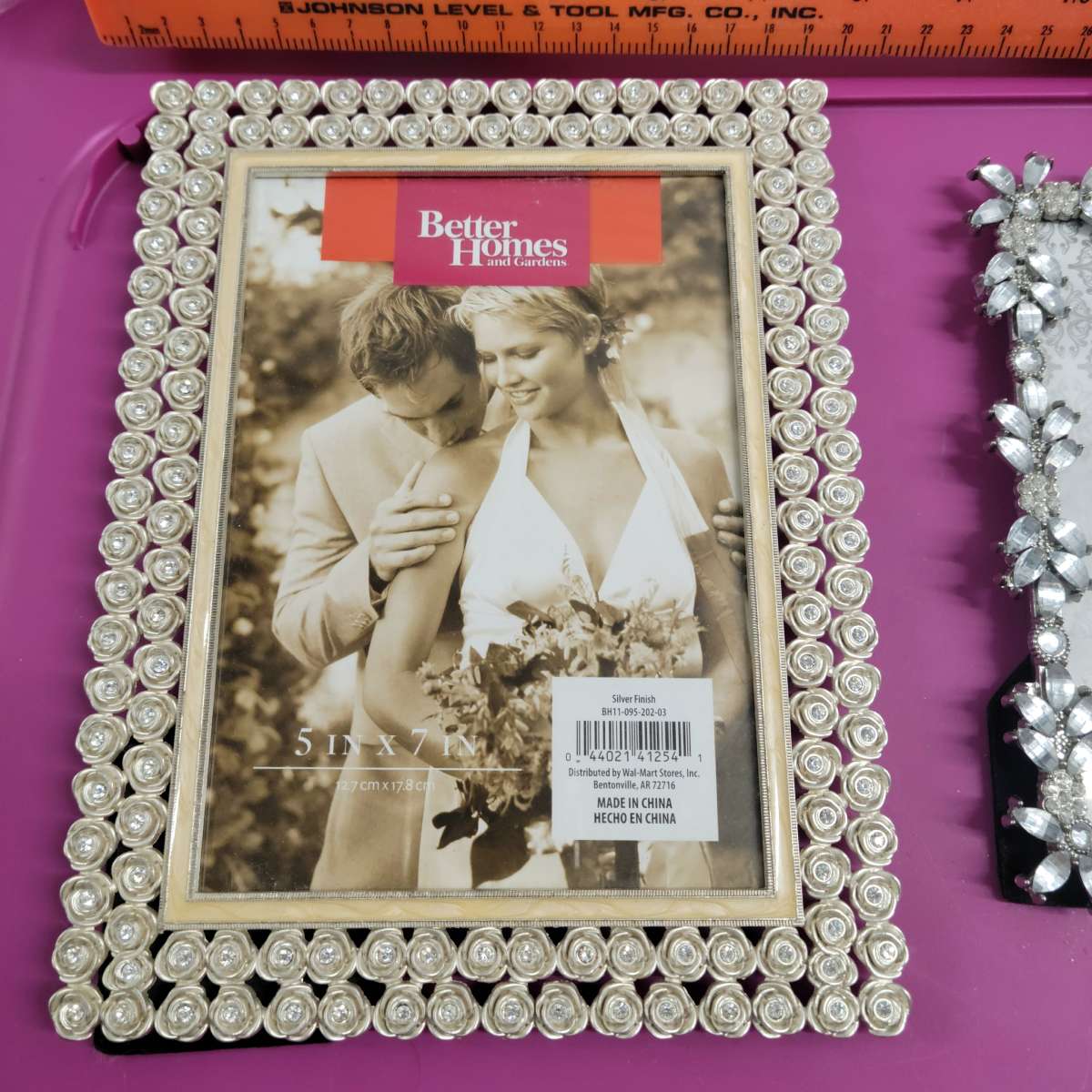 3pcs Embellished Picture Frame Lot  2 5x 7  1 4x6