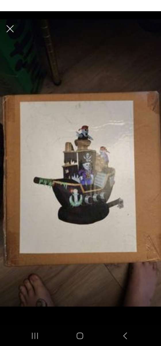 7 foot inflatable skeleton ghost ship NEW IN PACKAGING