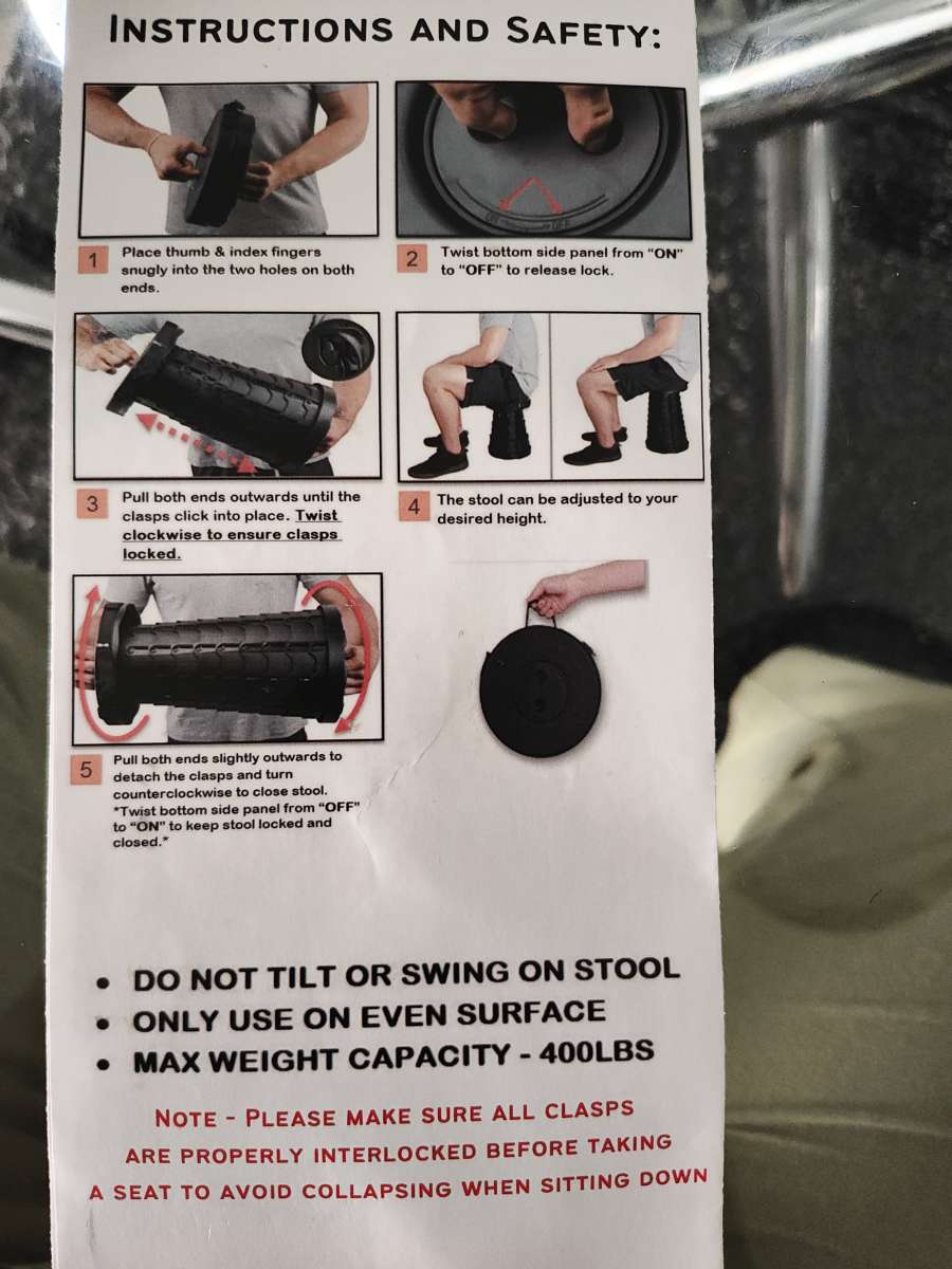 Numanu Collapsible Stool Pickup by buyer or delivery to an a