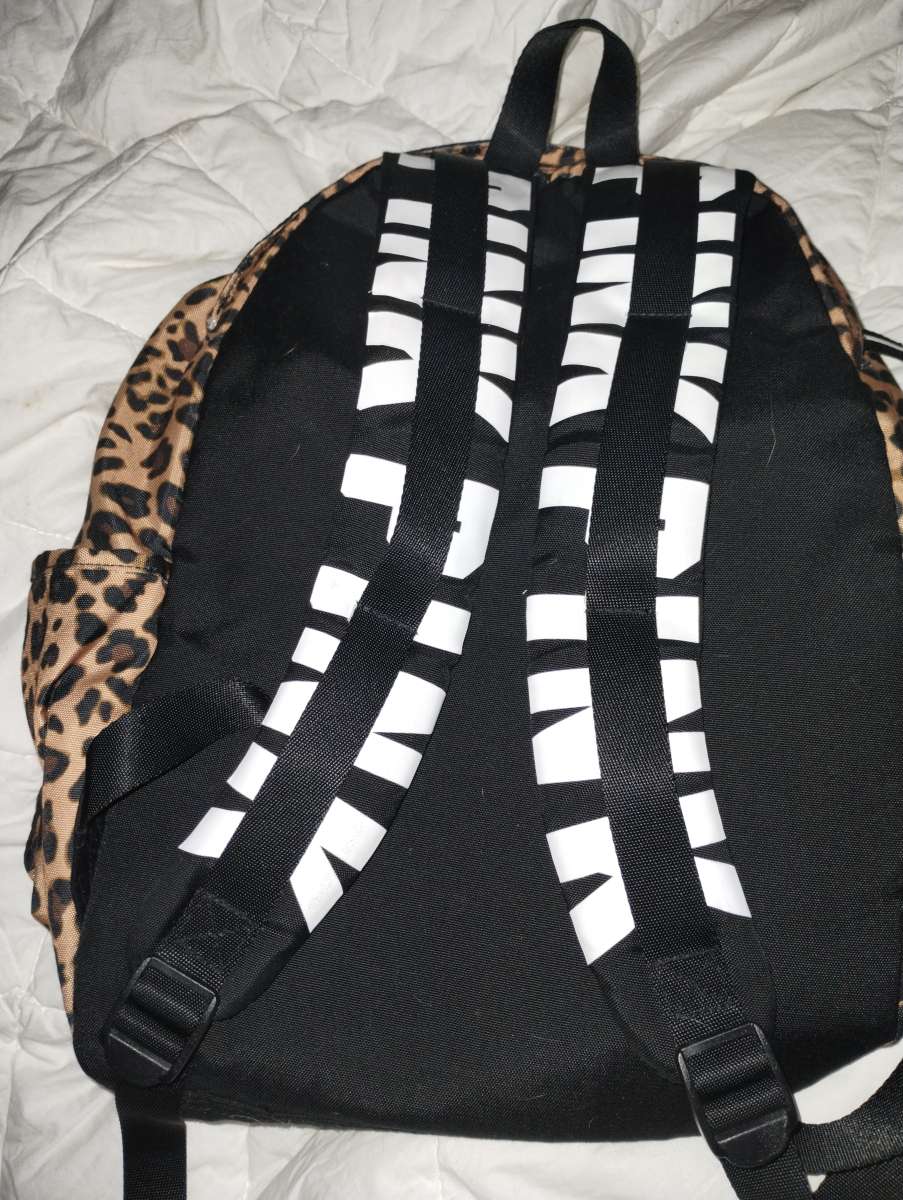 Pink by Victoria Secret leopard print campus backpack