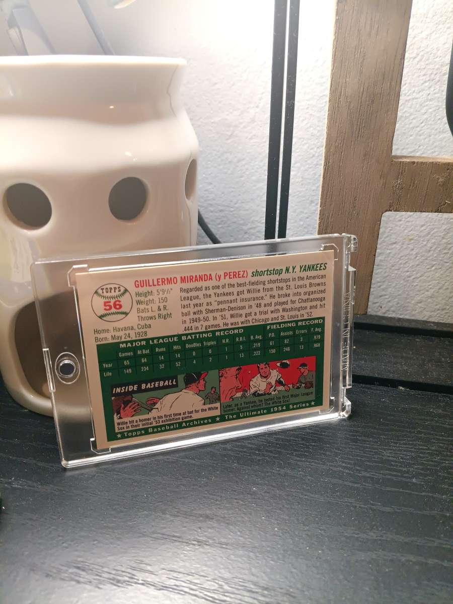 1954 Willie Miranda New York Yankees