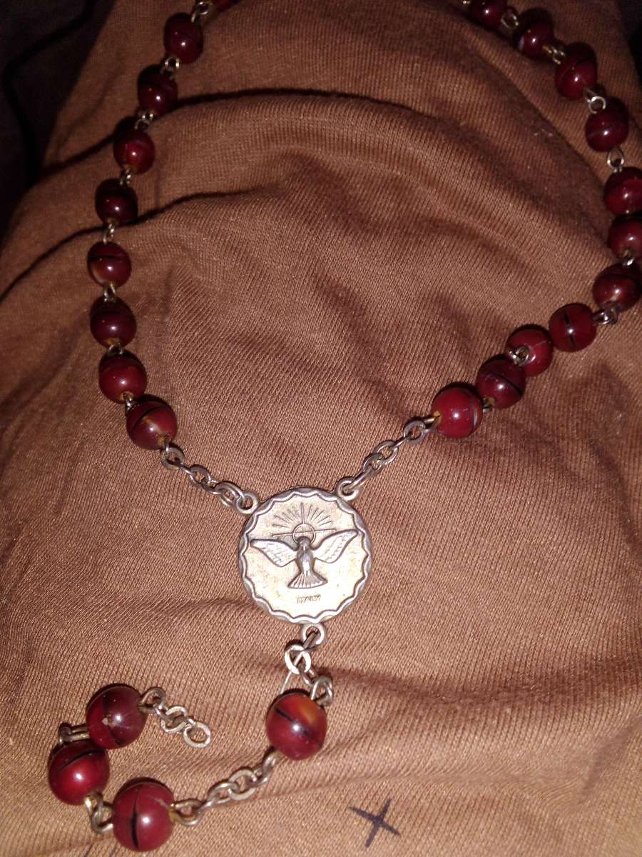 vintage Italian beaded and putter rosary