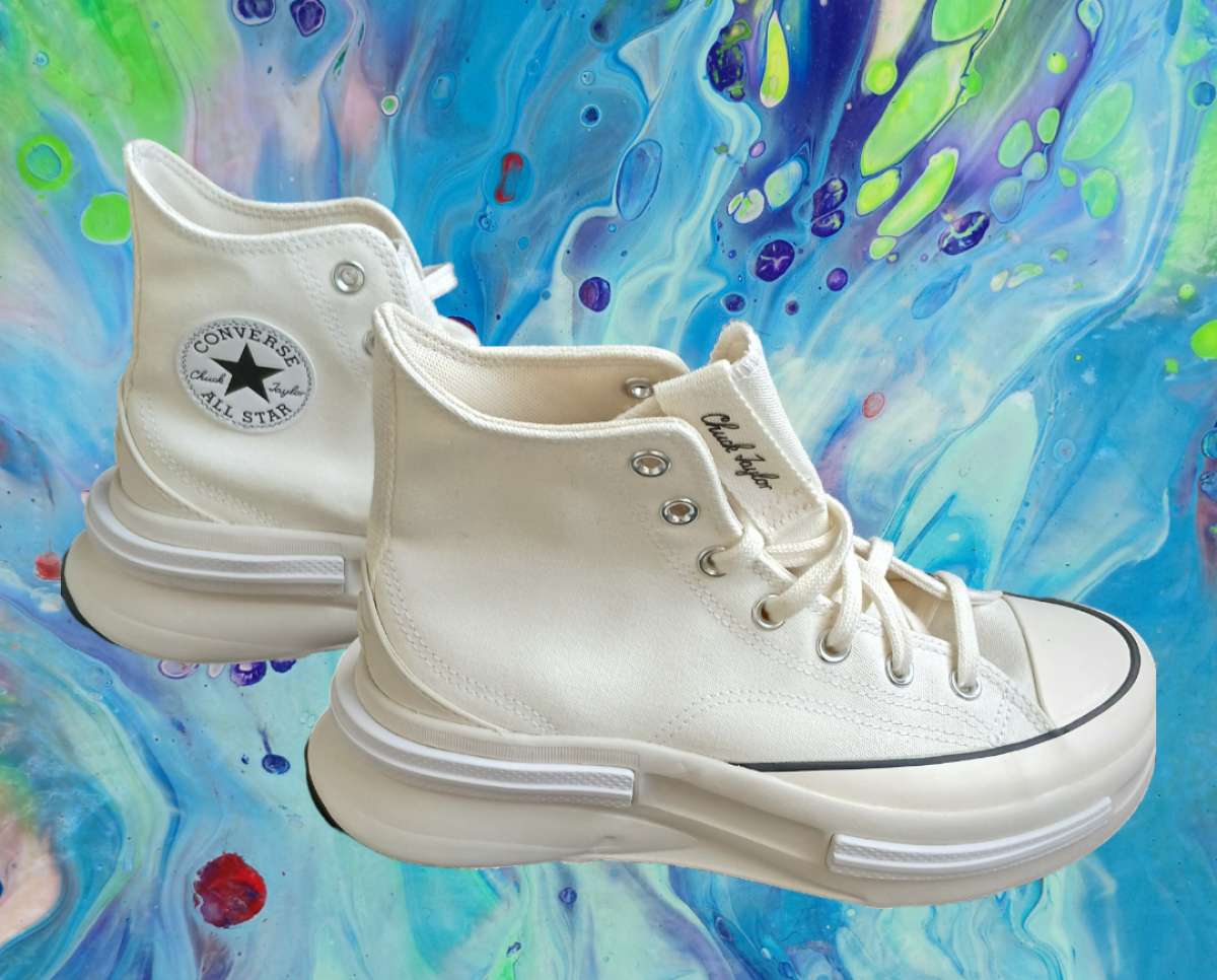 NEW Converse Unisex Run Star Legacy Hi Shoes Black White A00