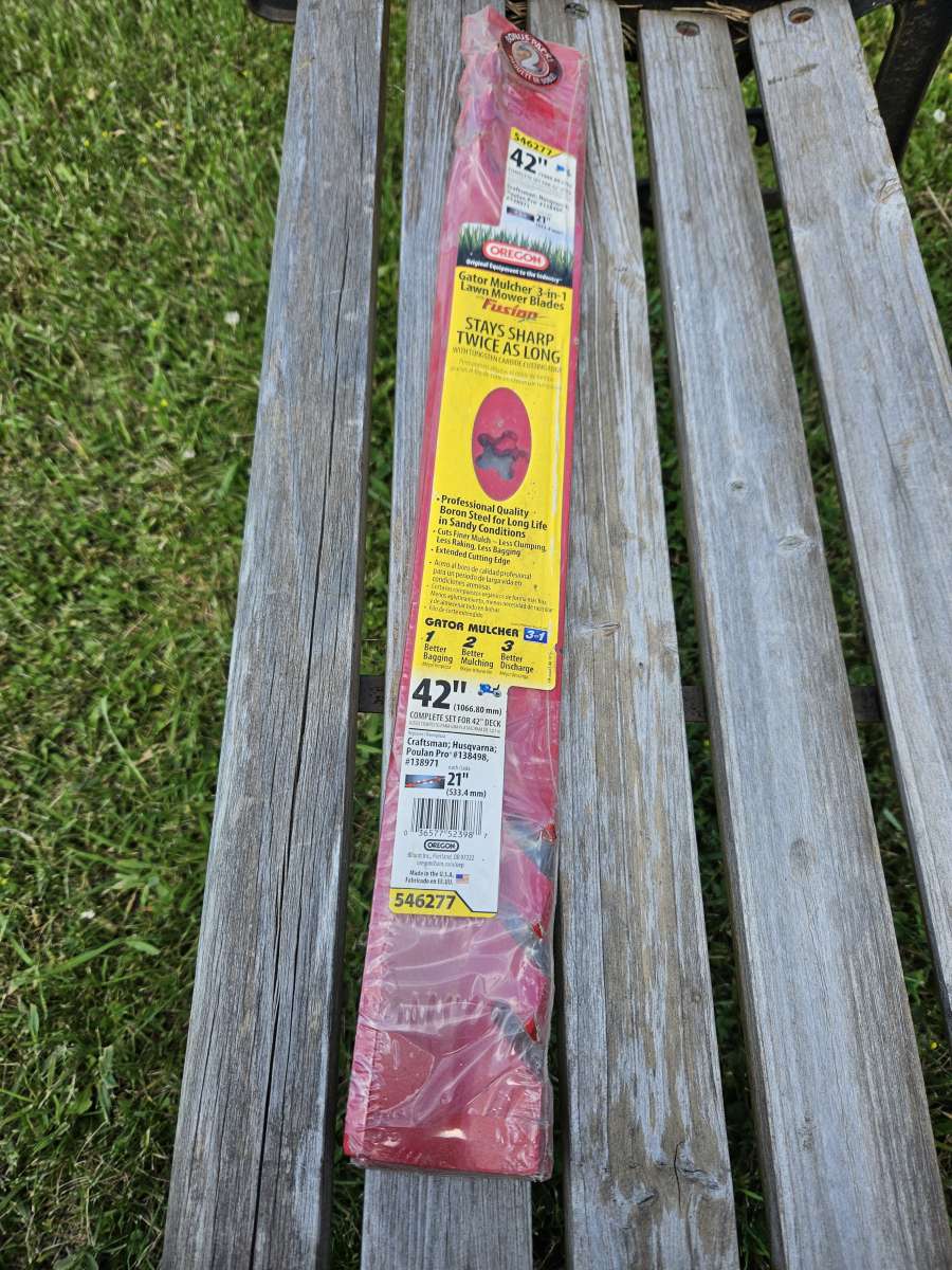 riding lawn mower  blades 42inch new