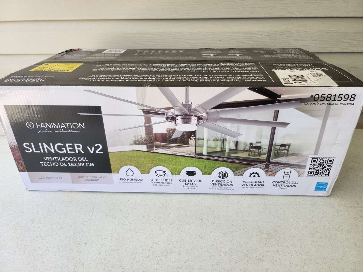 Fanimation Slinger v2 Ceiling Fan BRAND NEW