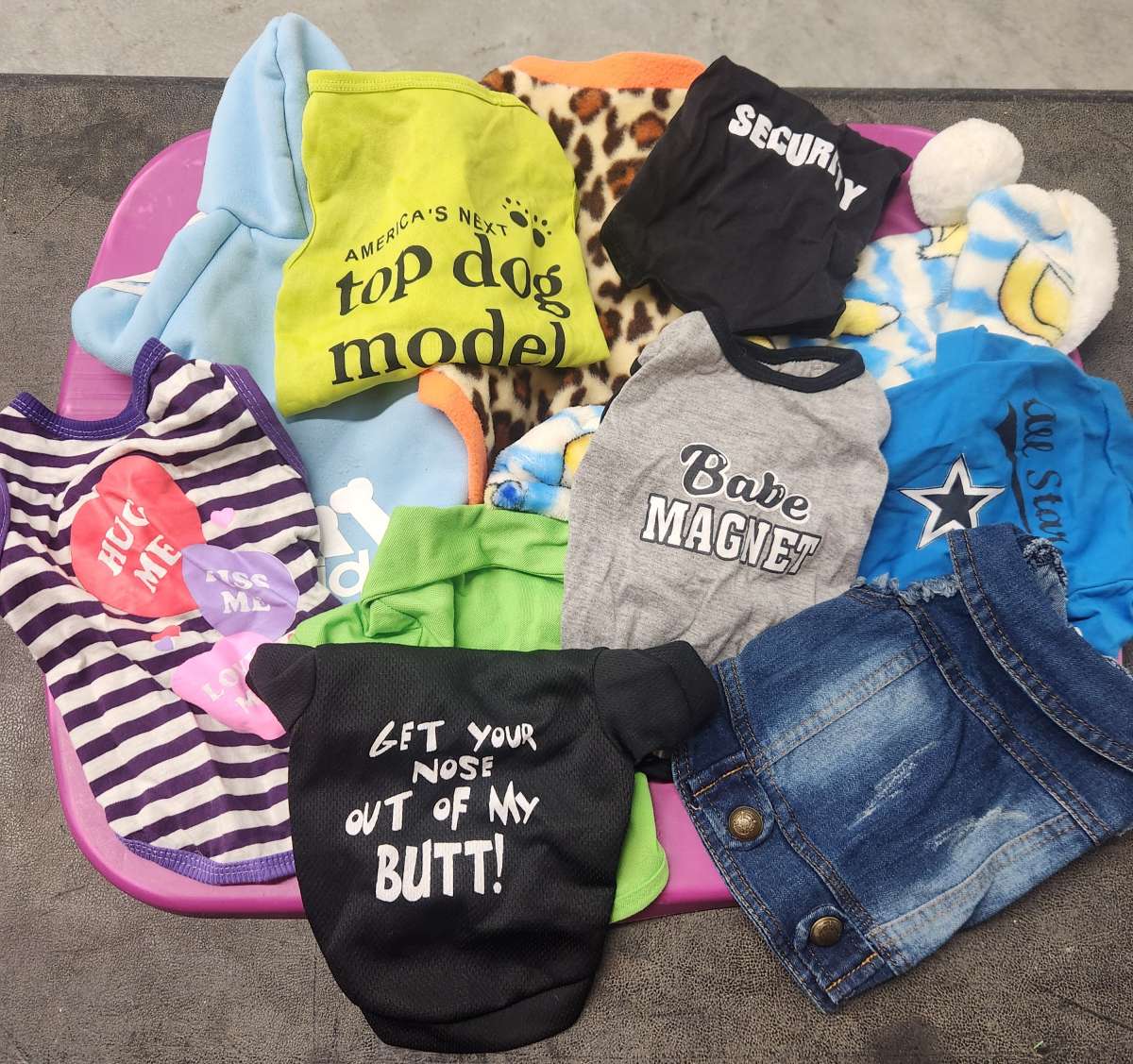 Pet Dog Lot of 11 Outfits Lightly Worn New SZs S to M