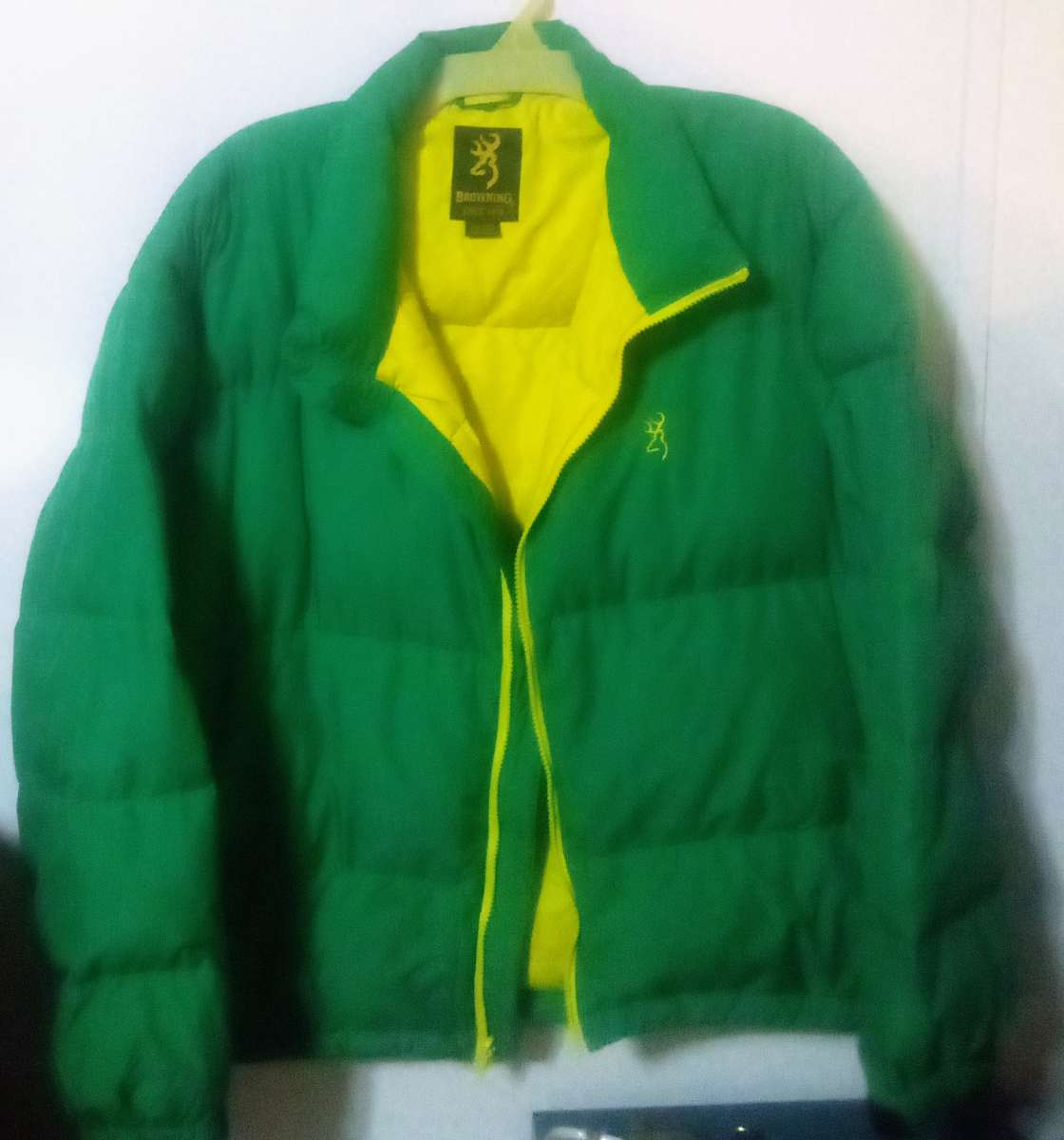 green and yellow Browning brand coat 2XL