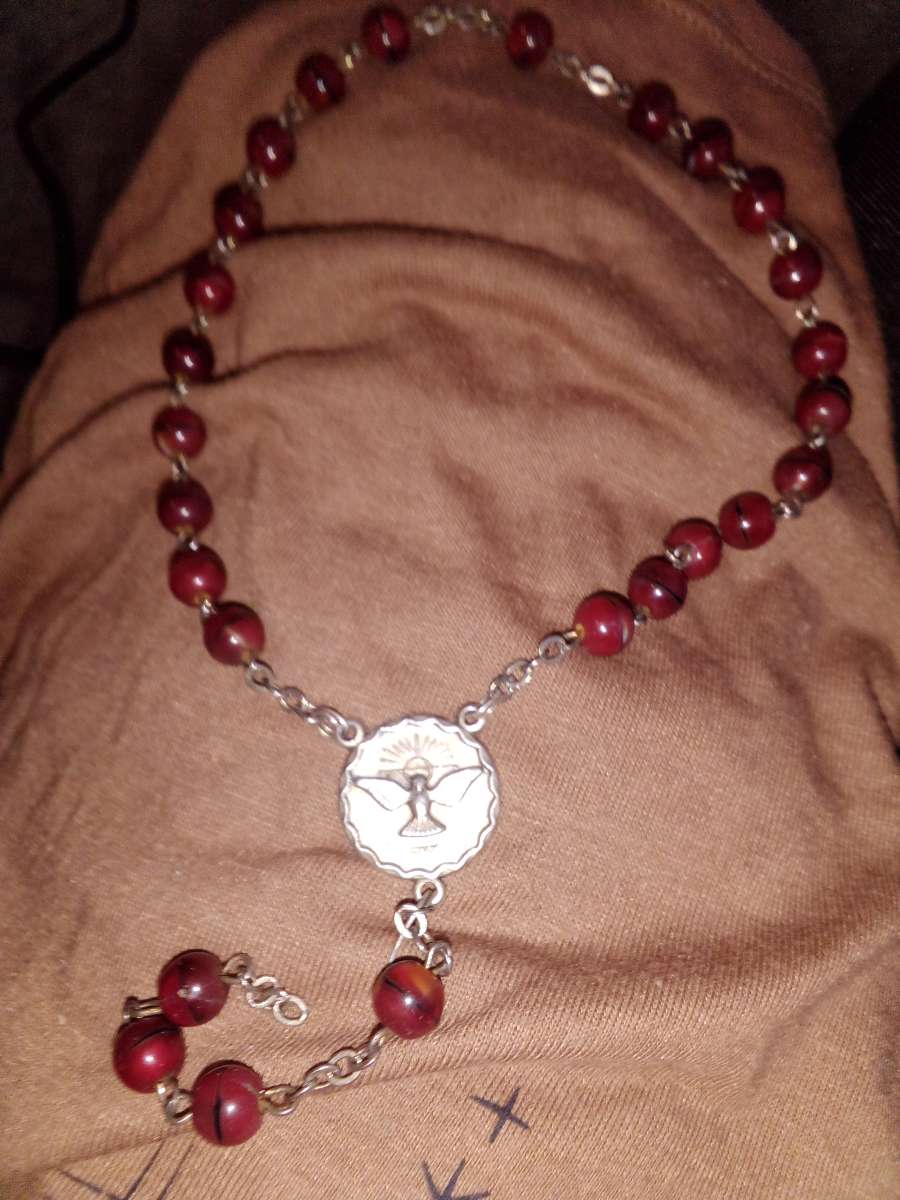 vintage Italian beaded and putter rosary