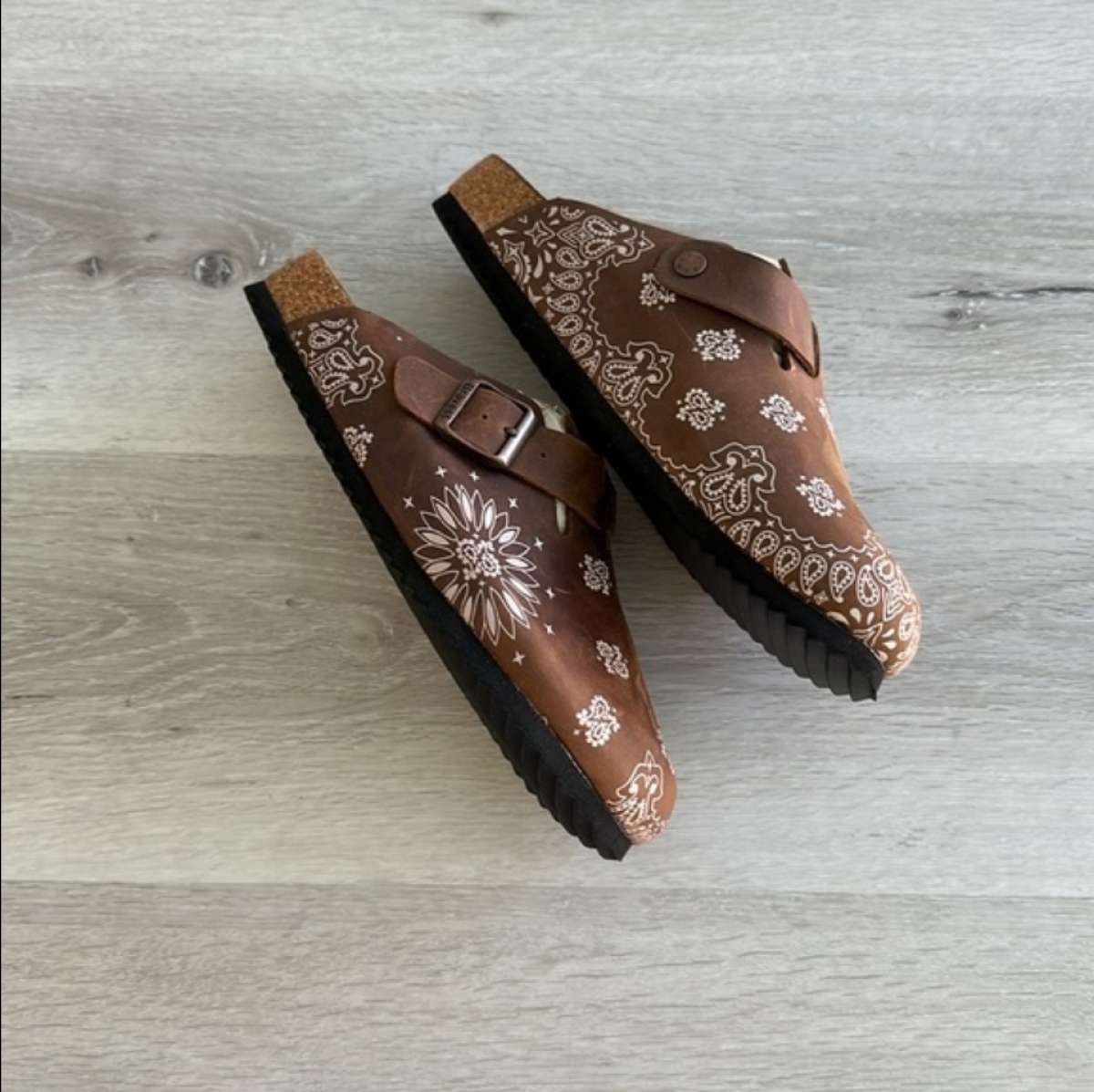 Bravest Studio London Mule Mocha Paisley 9 NWT