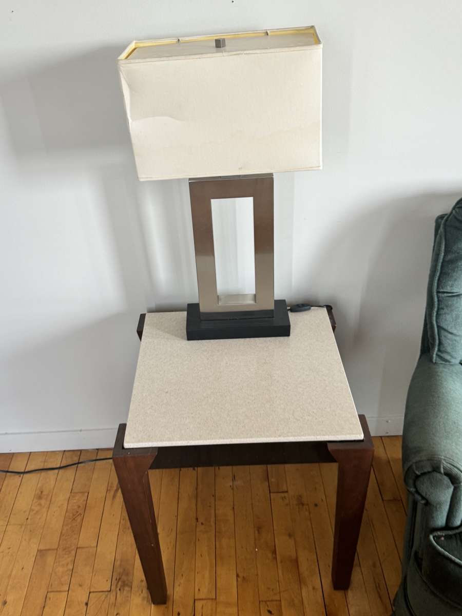 Lamp in a stand table