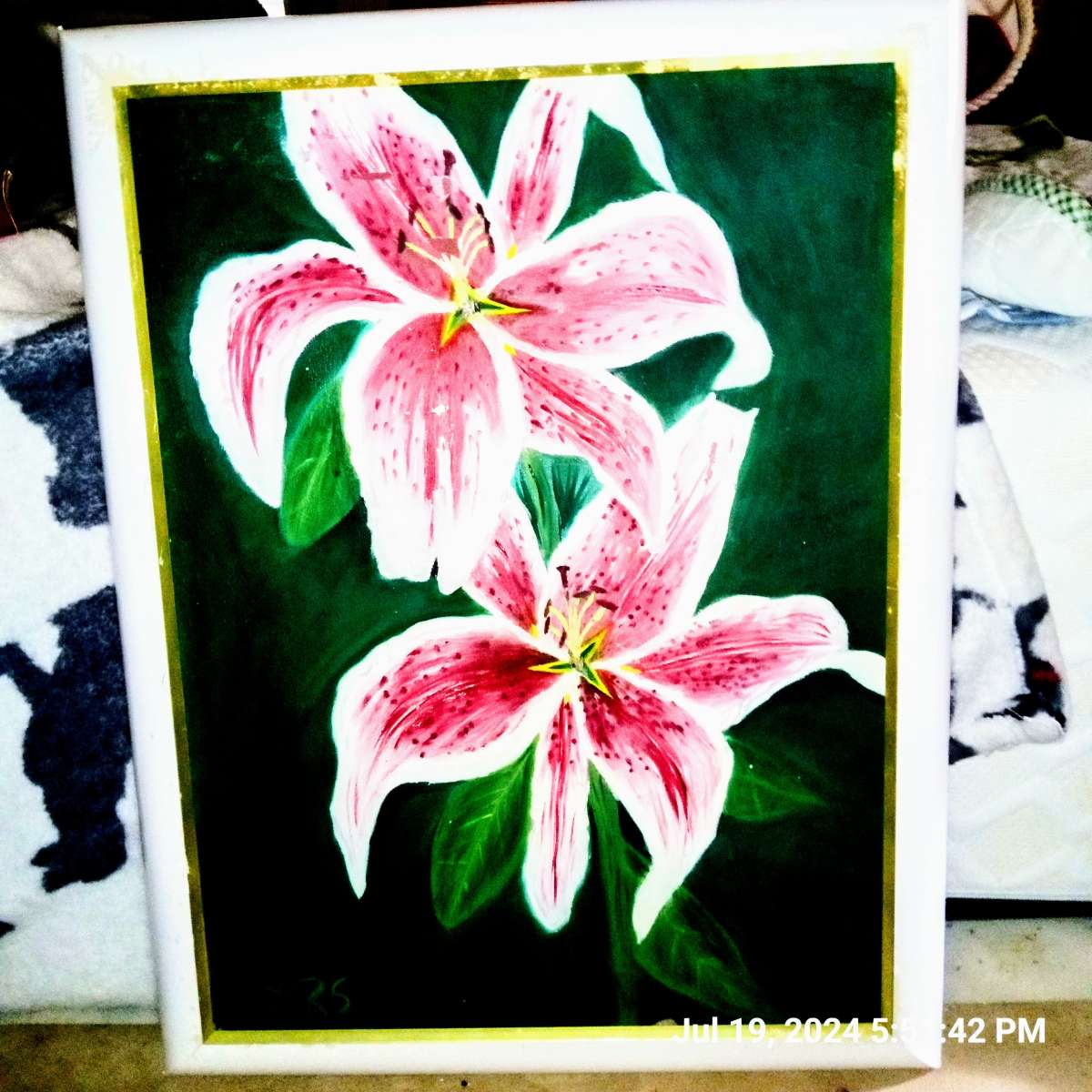 hibiscus in tropics painting
