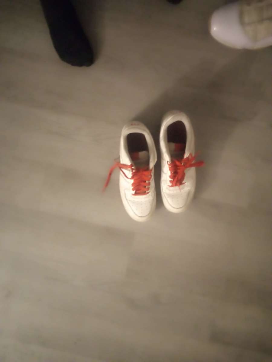RED AND WHITE NIKES