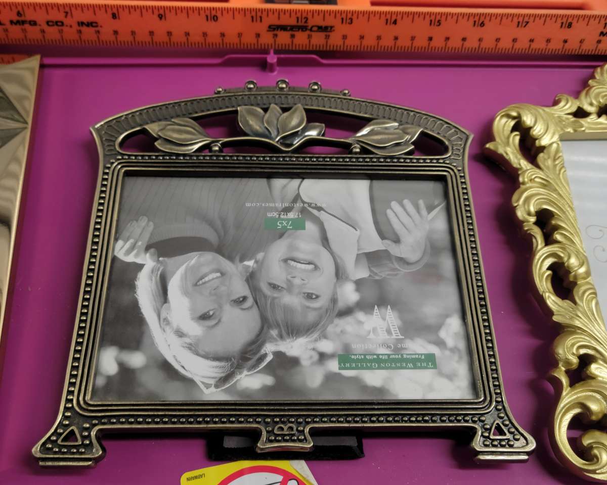 3pcs Gold Modern Picture Frame Lot 1 7x 5 2 4x6