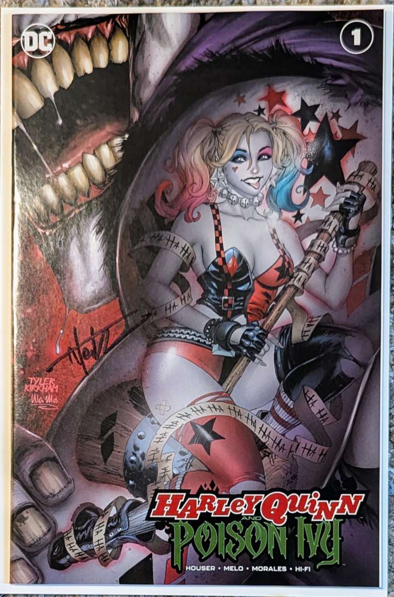 Harley Quinn Poison Ivy 1 Tyler Kirkham Signed  Ula Mos Excl