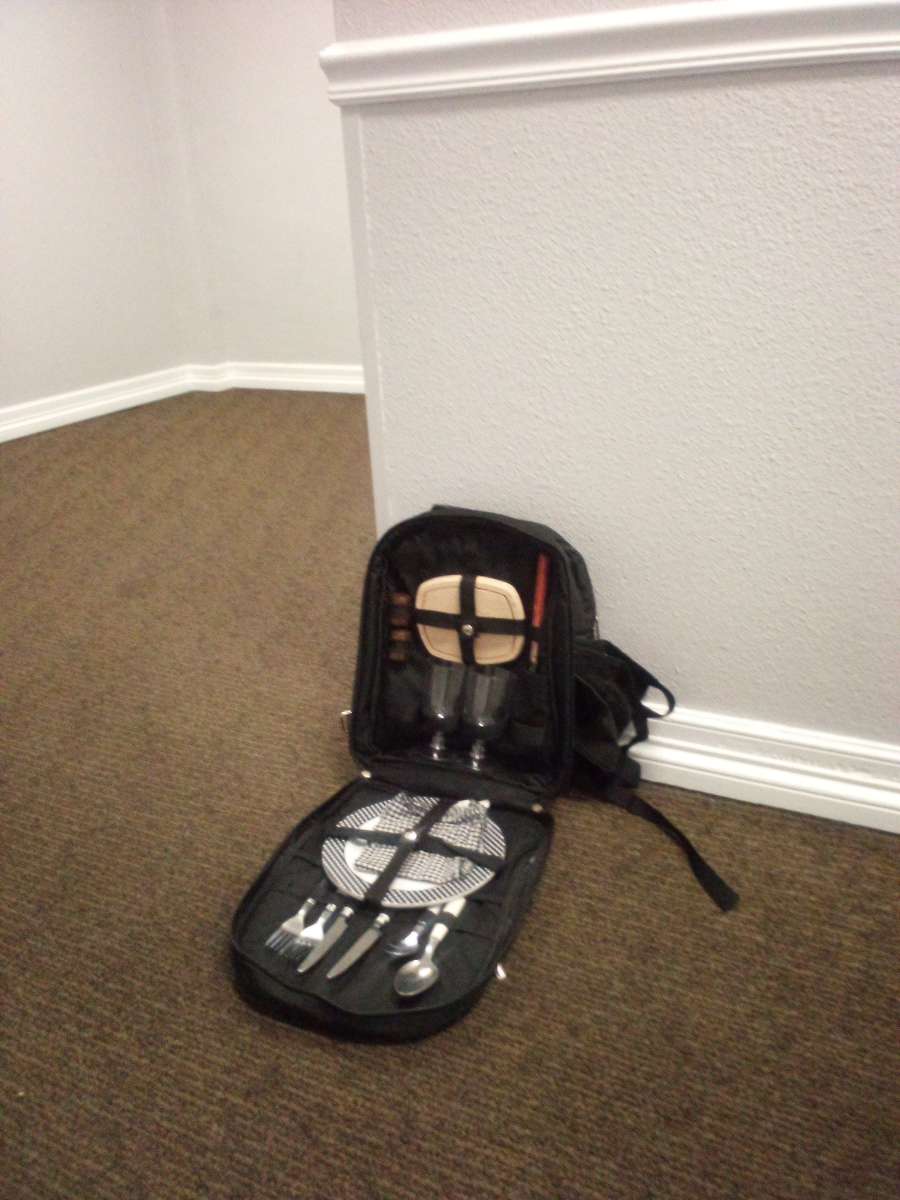 wine glasses and plates and silverware and stuff