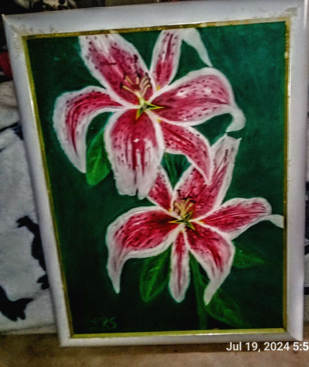 hibiscus in tropics painting
