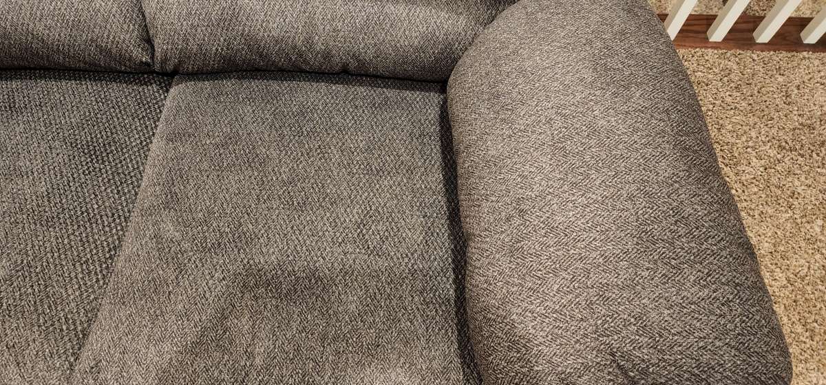 grey fabric sofa