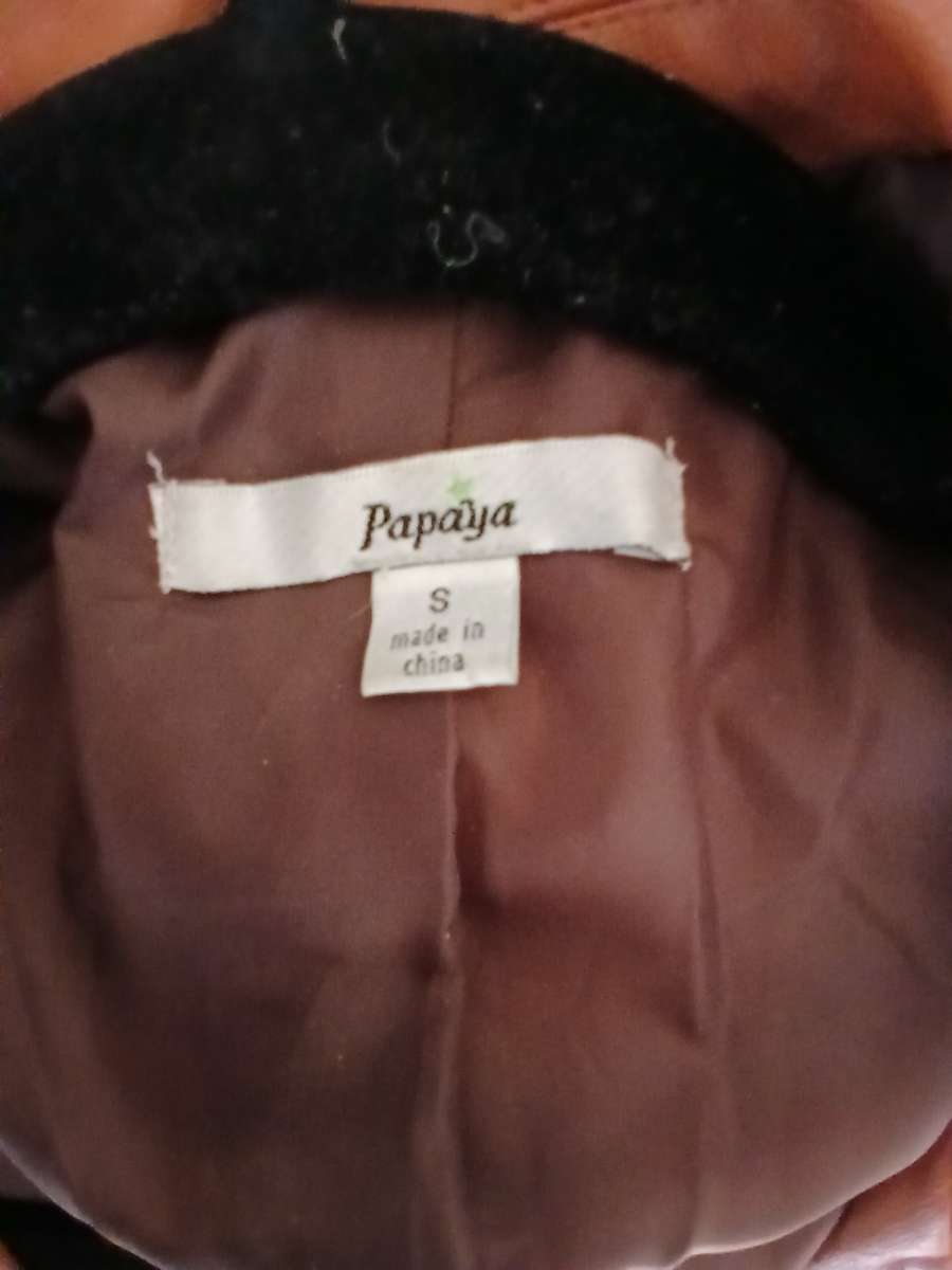 Leather jacket dark brown medium size