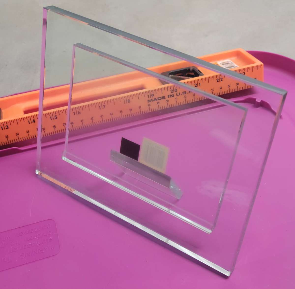 6x4 Modern Heavy Glass Sixtress Freestanding Tabletop Pictur