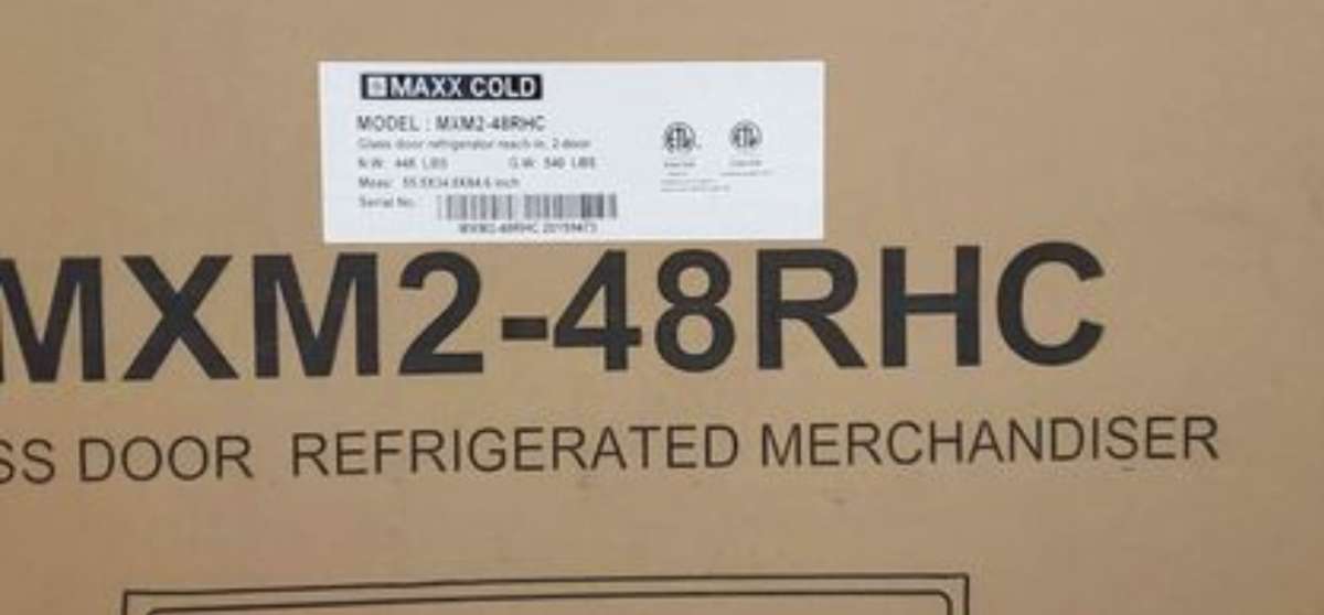 Double Door Refrigerator New MaxCold 48 Cu Ft RRR Appliances