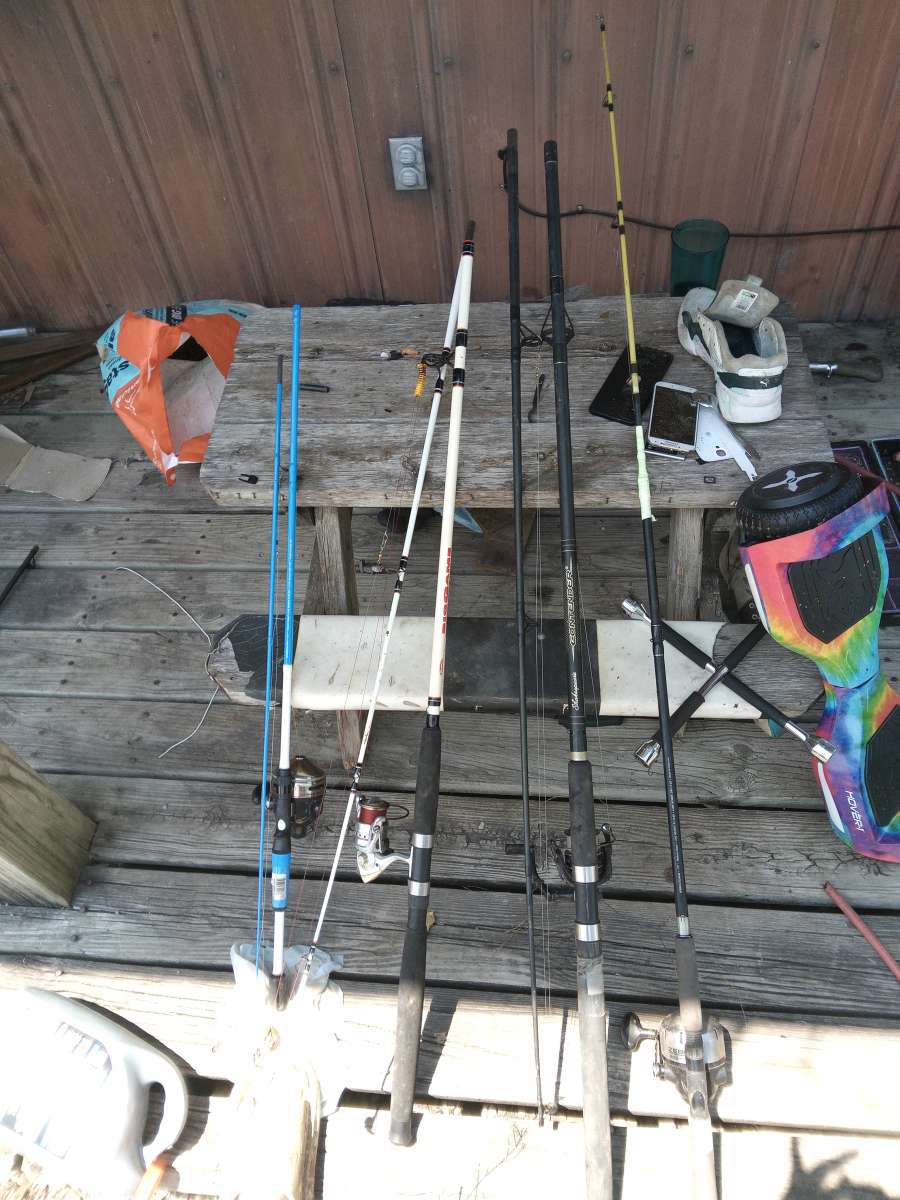 catfihing poles and reels