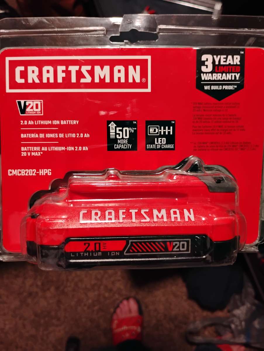 CRAFTSMAN V20 2Ah lithium ion batteries