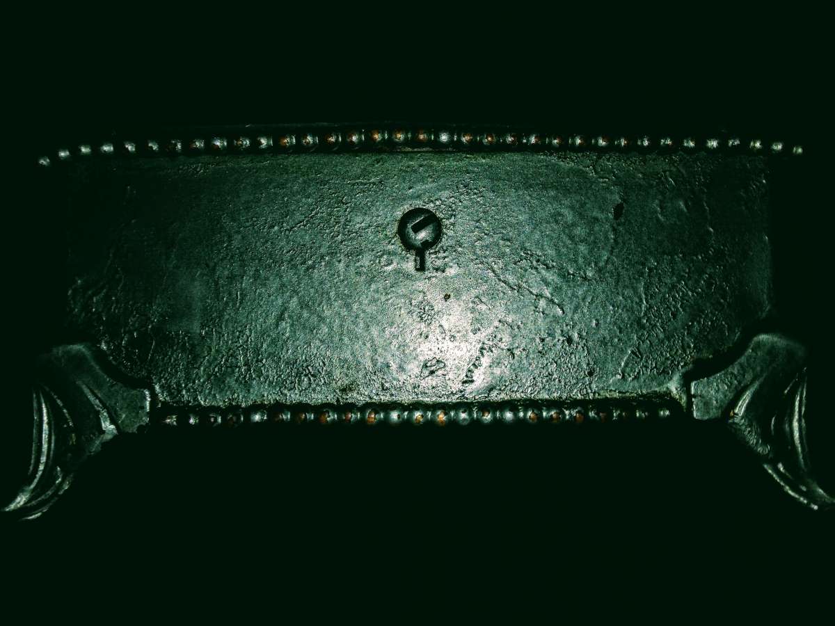 collector item vintage metal trinket jewel box late 1800s