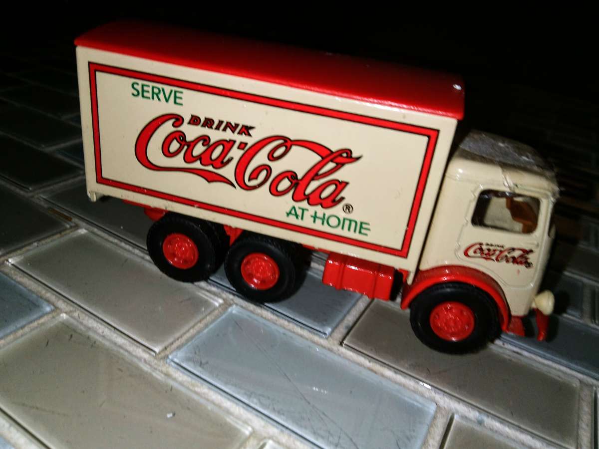 collector coke truck from 60 s all metal with plastic in the